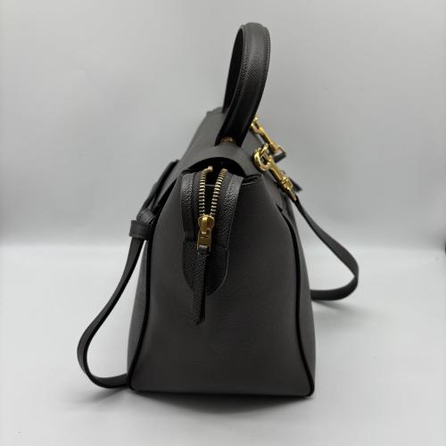 Celine Gray Leather Micro Belt Handbag With Shoulder Strap photo 6