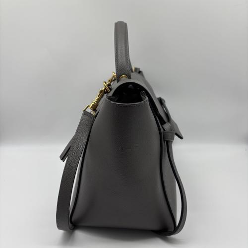 Celine Gray Leather Micro Belt Handbag With Shoulder Strap photo 7