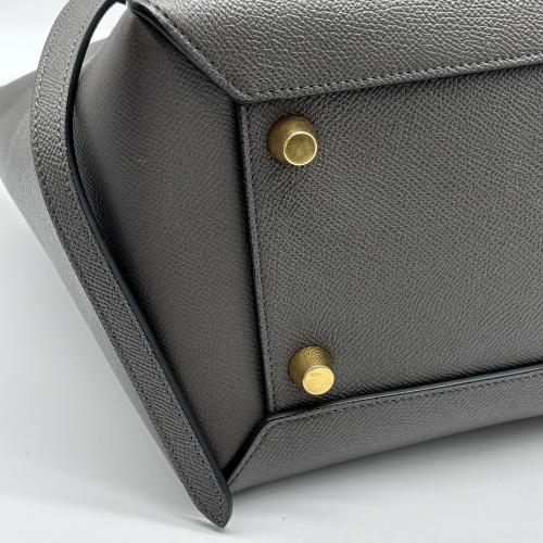 Celine Gray Leather Micro Belt Handbag With Shoulder Strap photo 8