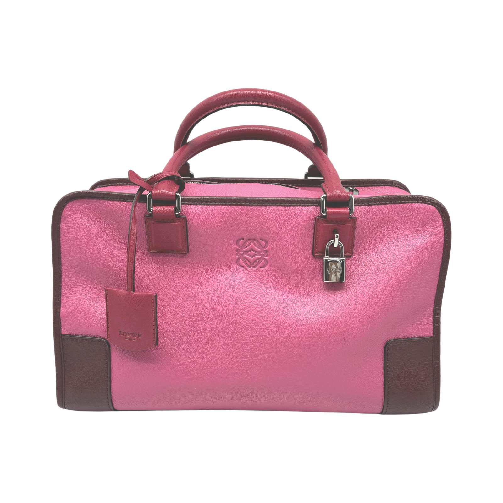 Loewe Amazona Handbag In Pink Leather