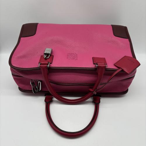 Loewe Amazona Handbag In Pink Leather photo 5
