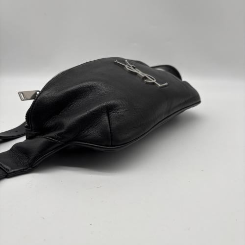 Yves Saint Laurent Black Leather Belt Bag With Logo photo 3