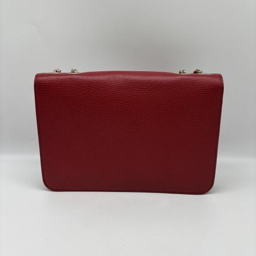 Gucci Red Leather Interlocking G Shoulder Bag With Chain photo 2