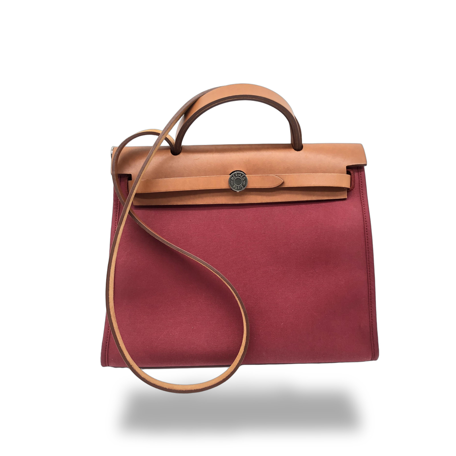 Hermès Red Herbag Zip Shoulder Bag