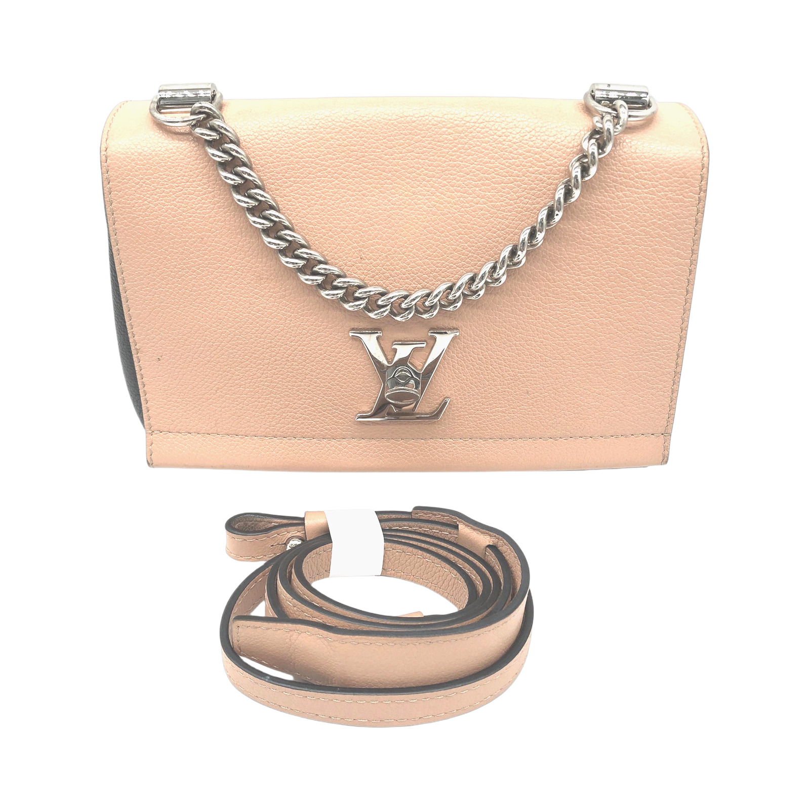 Louis Vuitton Pink Pebbled Leather Lockme II BB Bag
