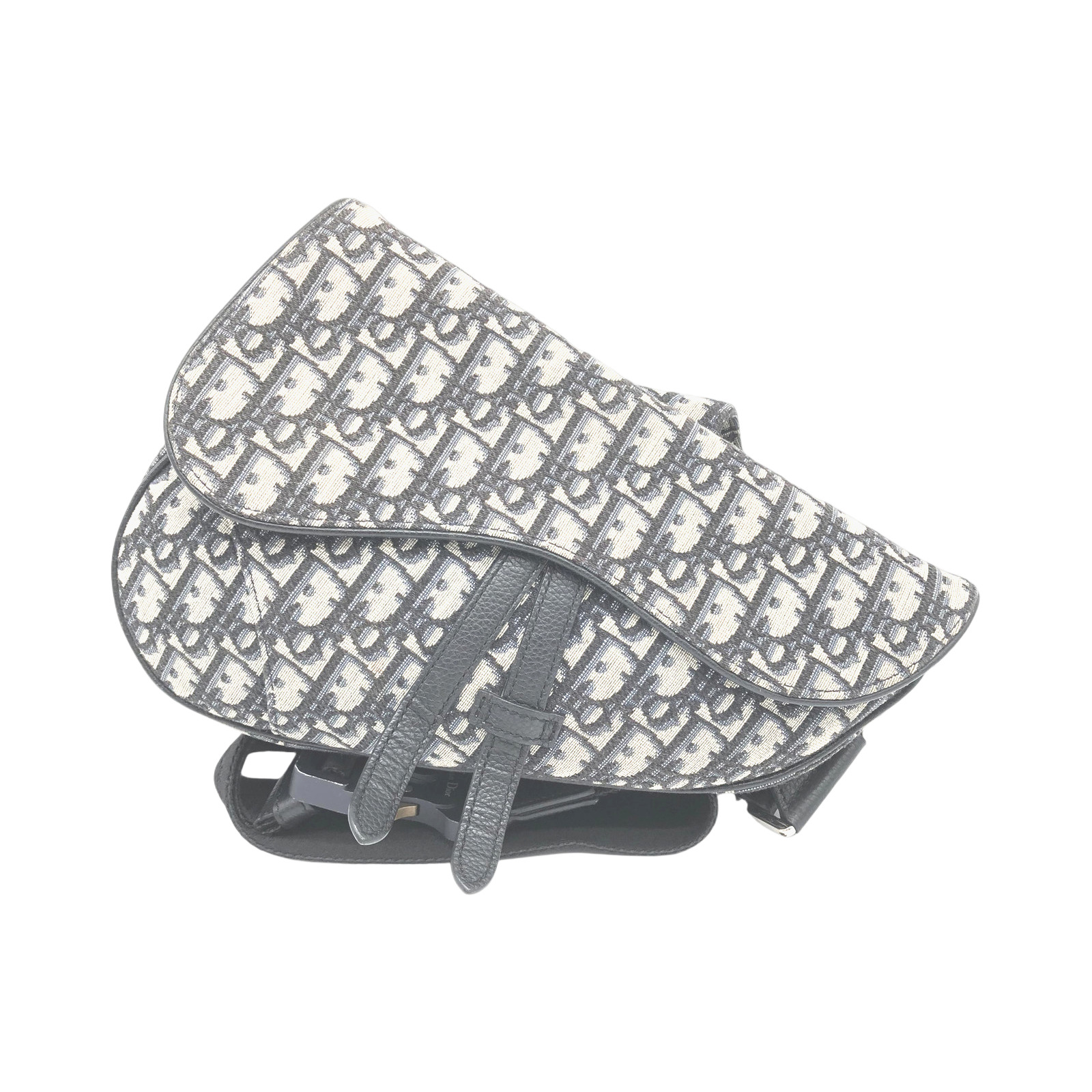 Christian Dior Oblique Jacquard Saddle Crossbody Bag