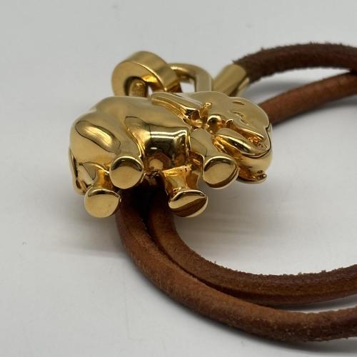 Hermès Gold Elephant Cadena Charm Necklace photo 6