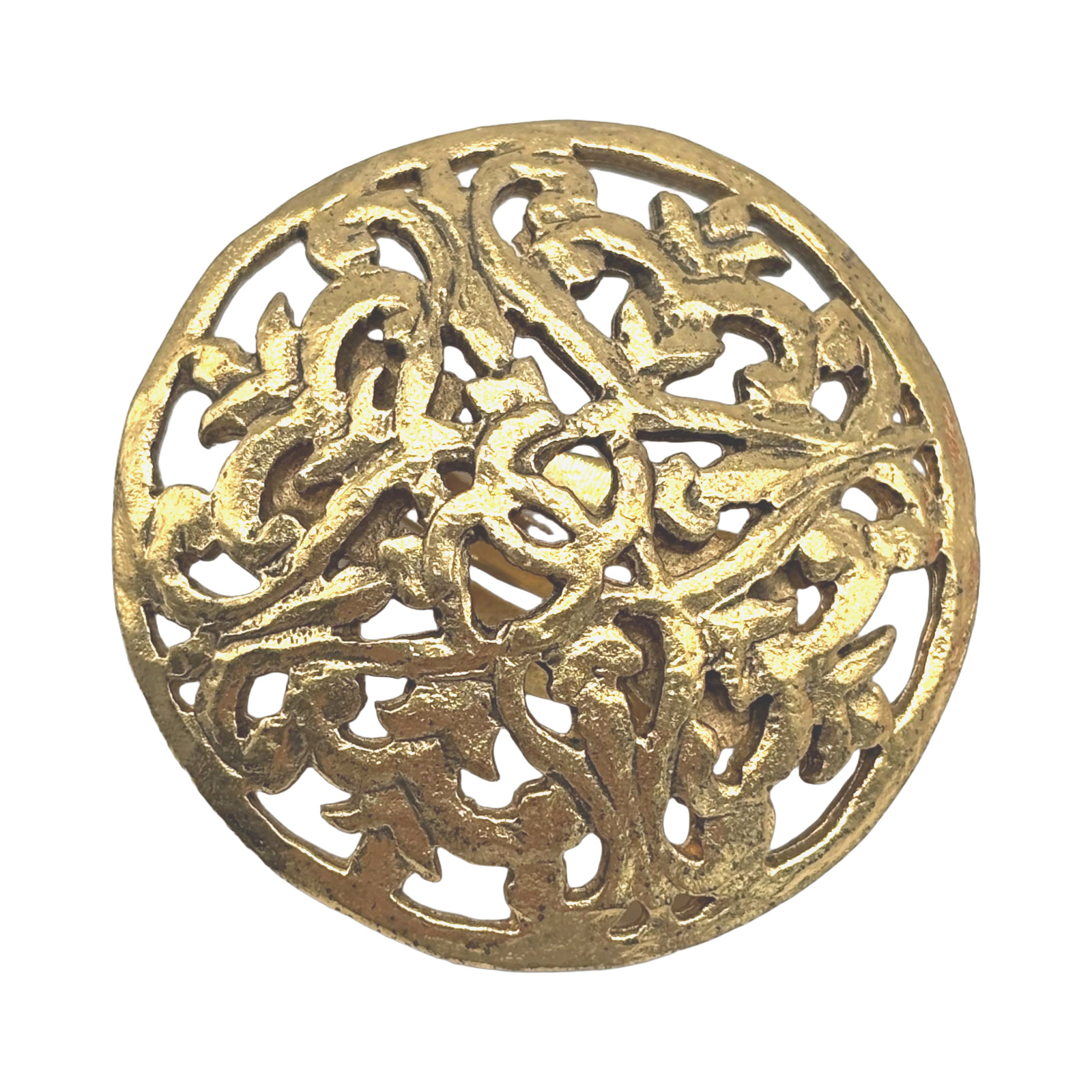 Chanel Circular Damask Floral Gold-plated Earrings photo 2