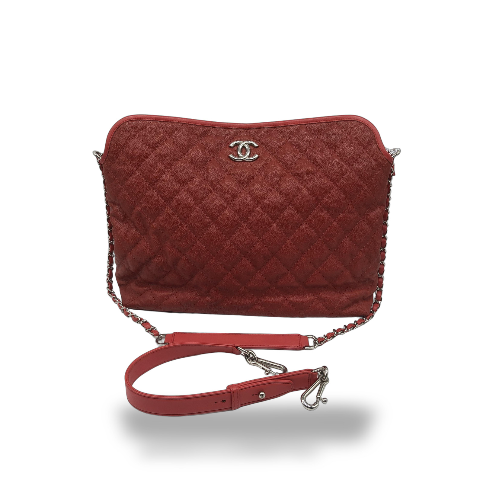 Chanel French Riviera Hobo Bag Red