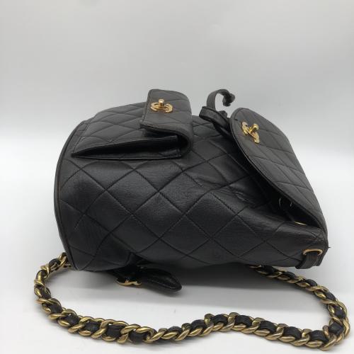 Chanel Black Quilted Lambskin Chain Backpack photo 5