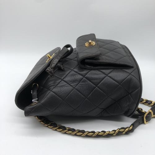 Chanel Black Quilted Lambskin Chain Backpack photo 6