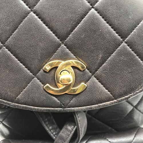 Chanel Black Quilted Lambskin Chain Backpack photo 8
