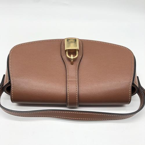 Celine Brown Smooth Calfskin Leather Tabou Clutch on Strap photo 6