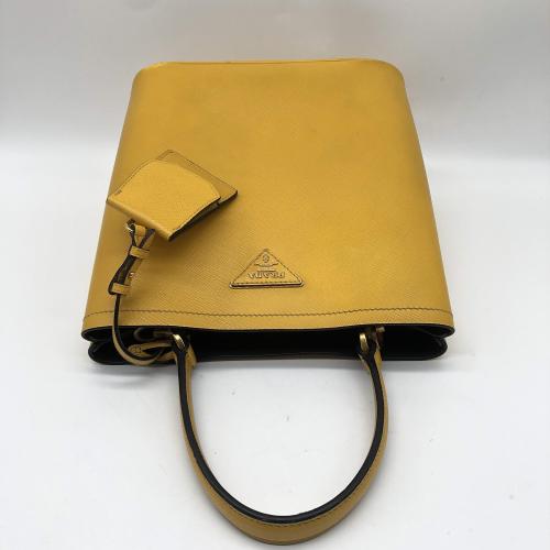 Prada Yellow Panier  Saffiano Leather Bucket Bag photo 6