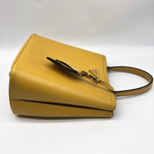 Prada Yellow Panier  Saffiano Leather Bucket Bag photo 7