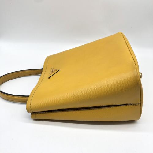 Prada Yellow Panier  Saffiano Leather Bucket Bag photo 8