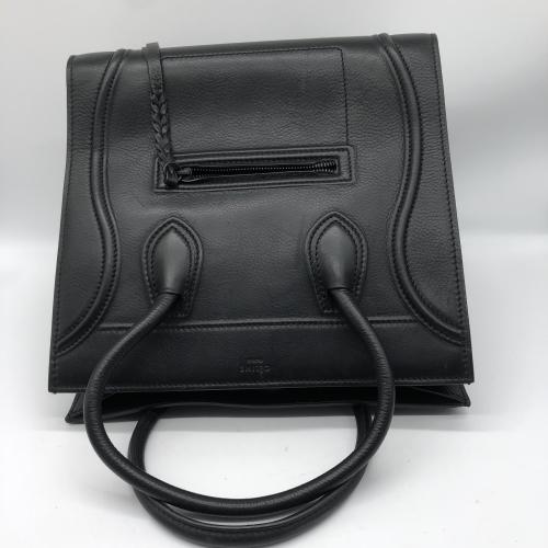 Celine Black Leather Luggage Tote Bag photo 6