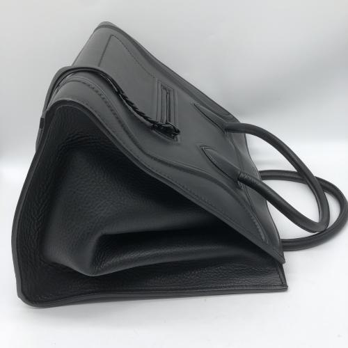 Celine Black Leather Luggage Tote Bag photo 8