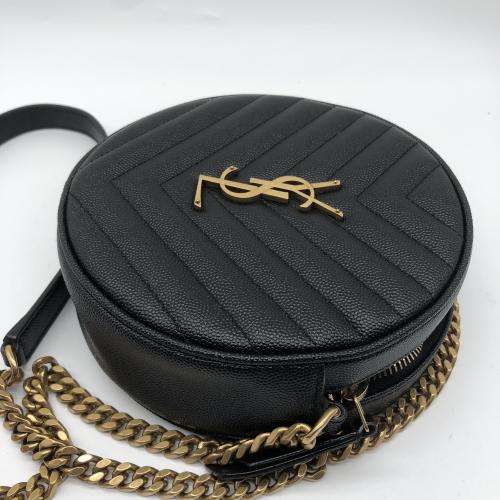 Yves Saint Laurent Black Quilted Round Crossbody Bag photo 7