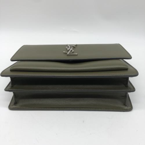 Yves Saint Laurent Olive Green GLeather Sunset Shoulder Bag photo 5