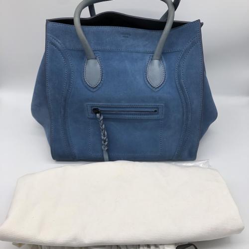 Celine Blue Suede Phantom Tote