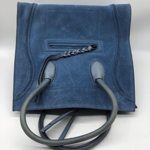 Celine Blue Suede Phantom Tote photo 6