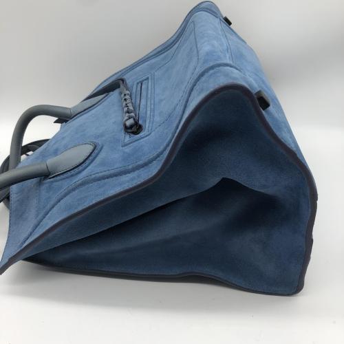 Celine Blue Suede Phantom Tote photo 8