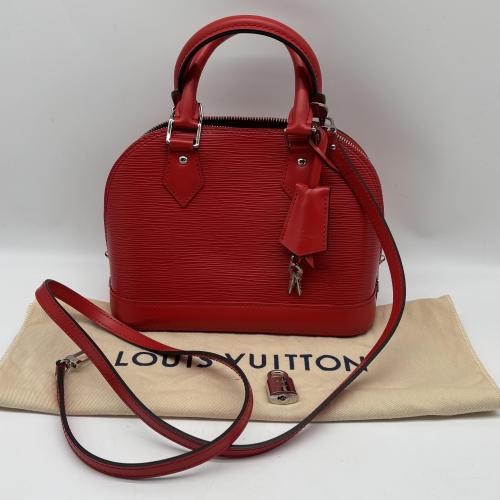 Louis Vuitton Red Epi Alma BB Satchel