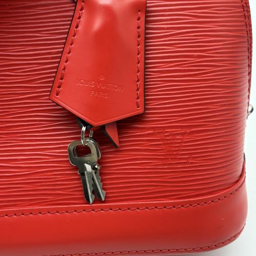 Louis Vuitton Red Epi Alma BB Satchel photo 8