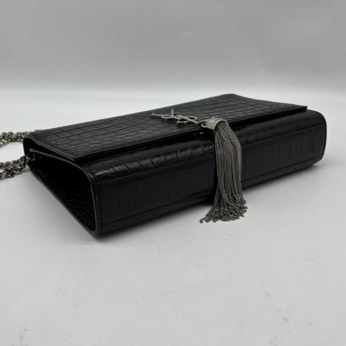 Yves Saint Laurent Croc-Embossed Leather Crossbody Bag photo 3