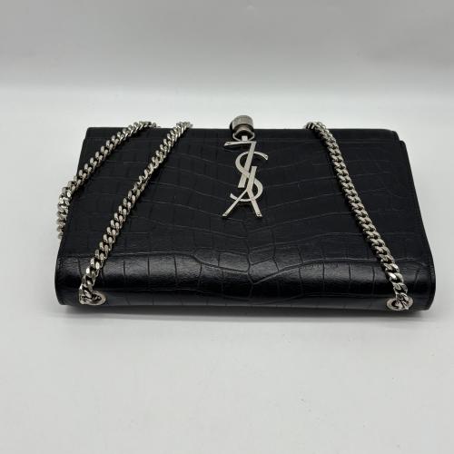 Yves Saint Laurent Croc-Embossed Leather Crossbody Bag photo 5