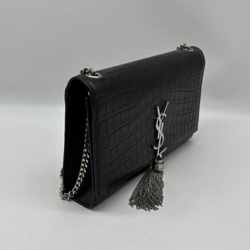 Yves Saint Laurent Croc-Embossed Leather Crossbody Bag photo 6