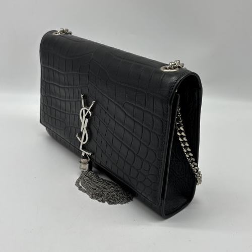 Yves Saint Laurent Croc-Embossed Leather Crossbody Bag photo 7