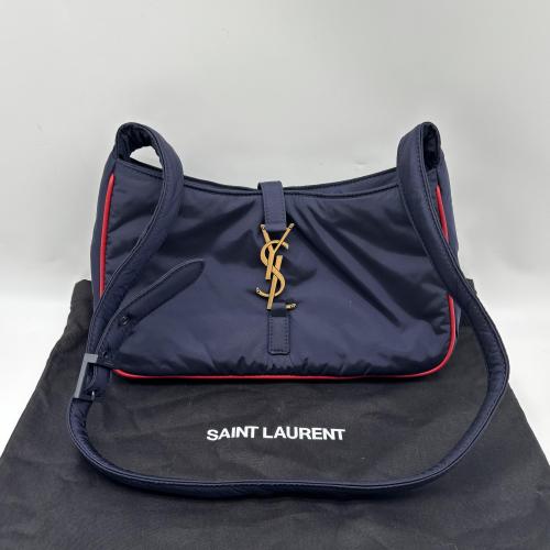 Yves Saint Laurent Navy Nylon Shoulder Bag