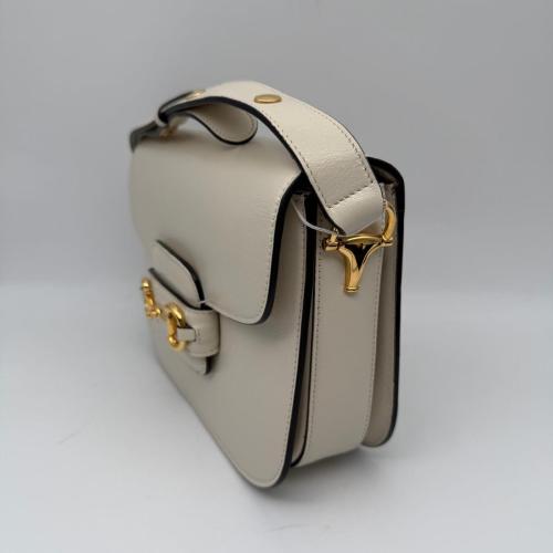 Gucci White Leather Horsebit 1955 Shoulder Bag photo 6