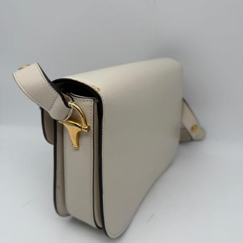 Gucci White Leather Horsebit 1955 Shoulder Bag photo 7