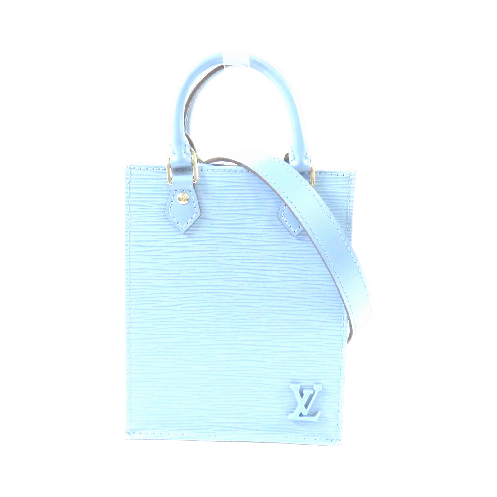 Louis Vuitton Blue Epi Leather Petit Sac Plat