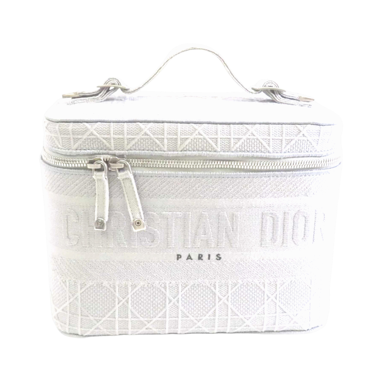 Christian Dior Signature Cannage Embroidery Vanity Case