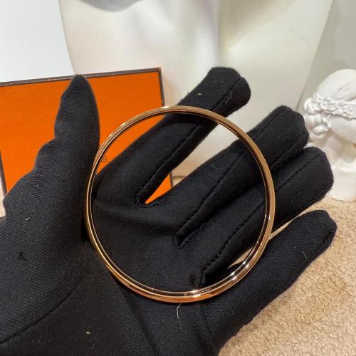 Hermès Pink Enamel Uni Bangle Bracelet photo 8