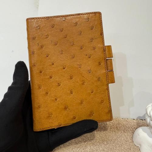 Hermès Ostrich Agenda Cover In Brown