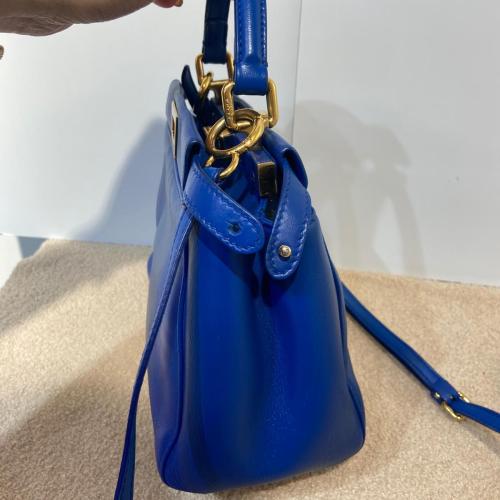 Fendi Blue Leather Peekaboo Bag photo 4