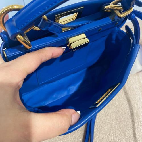Fendi Blue Leather Peekaboo Bag photo 8