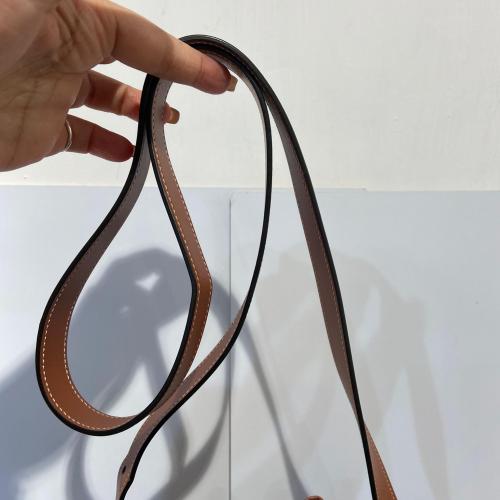 Celine Triomphe Canvas and Calfskin Clara Drawstring Bucket Bag photo 6