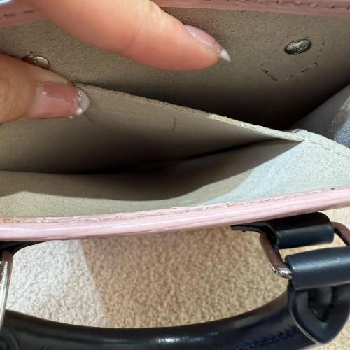 Louis Vuitton Light Pink Epi Petit Sac Plat Handbag photo 8