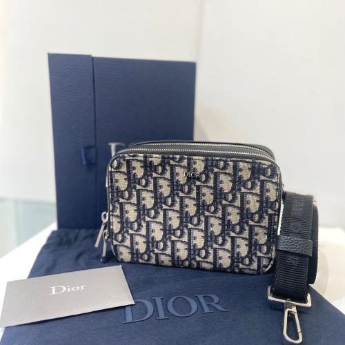 Christian Dior Oblique Jacquard Zipped Pouch
