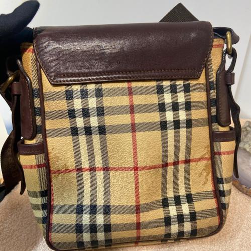 Burberry Haymarket Check Coated Canvas Shoulder Bag