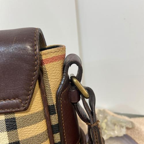 Burberry Haymarket Check Coated Canvas Shoulder Bag photo 6