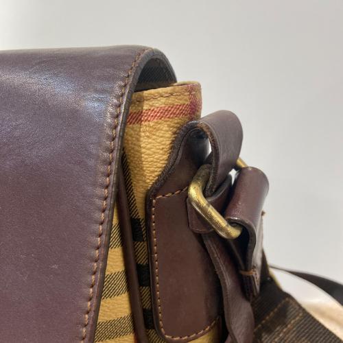 Burberry Haymarket Check Coated Canvas Shoulder Bag photo 8