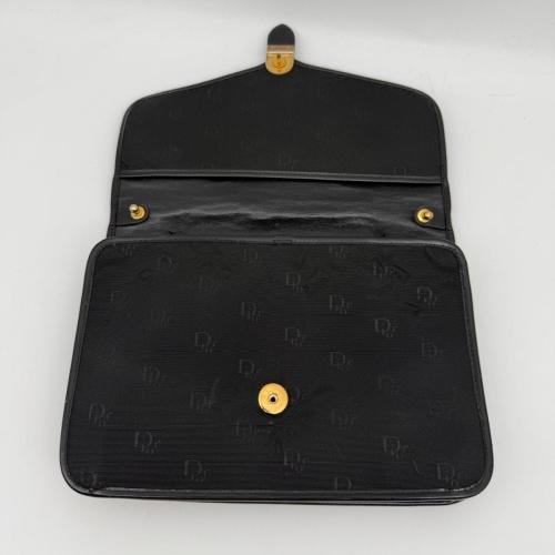 Christian Dior Black Monogram Canvas Flap Shoulder Bag photo 3