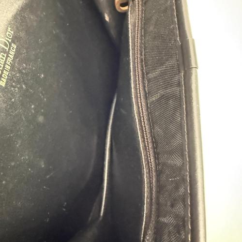 Christian Dior Black Monogram Canvas Flap Shoulder Bag photo 4